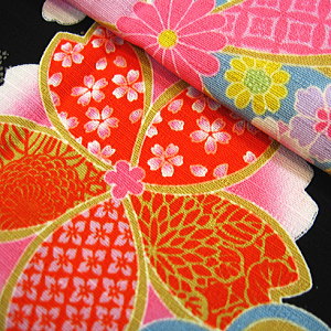 義若オリジナルの鯉口シャツ ダボシャツ 激安セール 舞妓桜(黒)